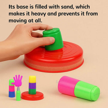 2 in 1 Stacking Ring Toss Game Toy