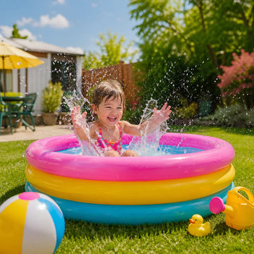 Rainbow Inflatable Kids Swimming Pool