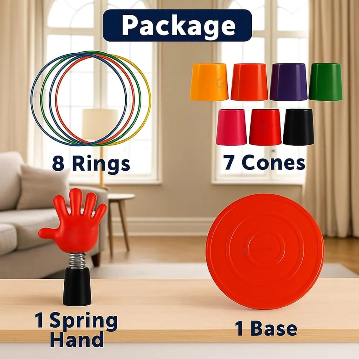 2 in 1 Stacking Ring Toss Game Toy