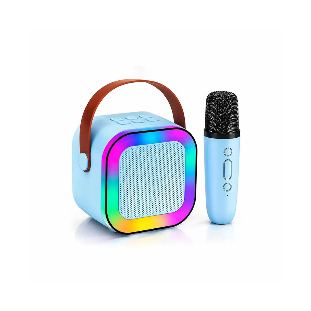 Portable Bluetooth Karaoke Speaker with Wireless Microphone & RGB Lights