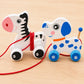 Wooden Pull Along Animal Toy for Kids