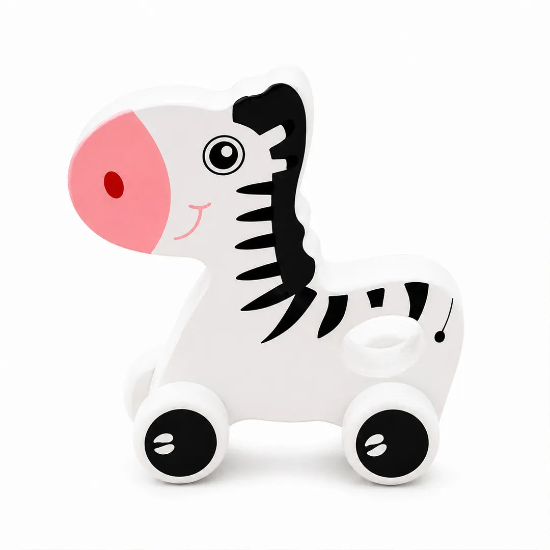 Wooden Pull Along Animal Toy for Kids