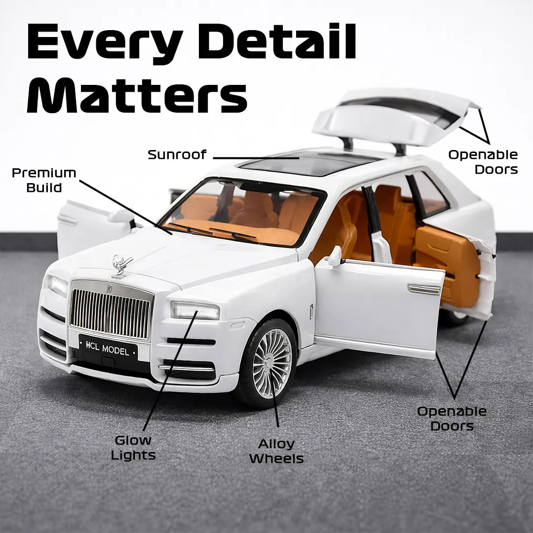 Premium RC Cullinan Toy SUV in White Color
